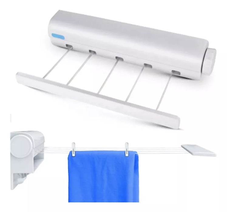 Clothesline Hanger Clothes 5 Folding Ropes Retractable 3m