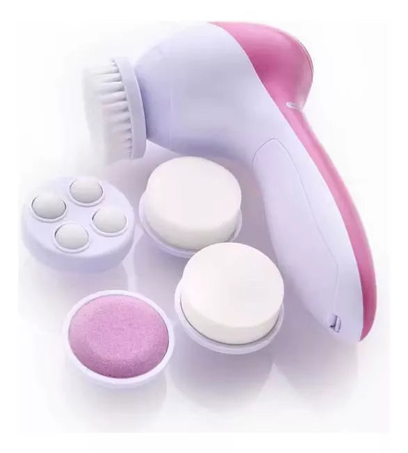 Facial Brush Exfoliator Cleansing Sponge 5 in 1