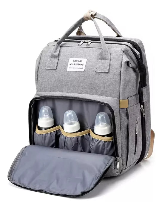 Morral Pañalera Tipo Cuna Con Cambiador 3 En 1