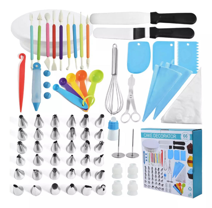 66 Piece Cake Decorating Supplies Kit