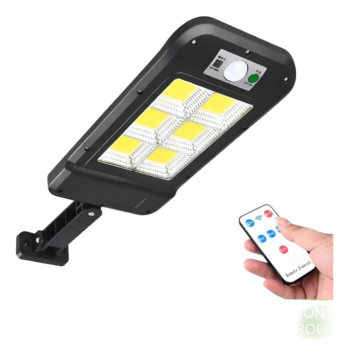 Lámpara Solar Exterior Multimodo Sensor Movimiento 120 Led