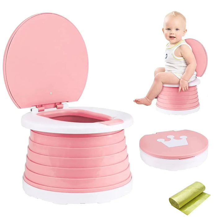 Portable Toddler Potty Seat Foldable + One Pack of Bags
