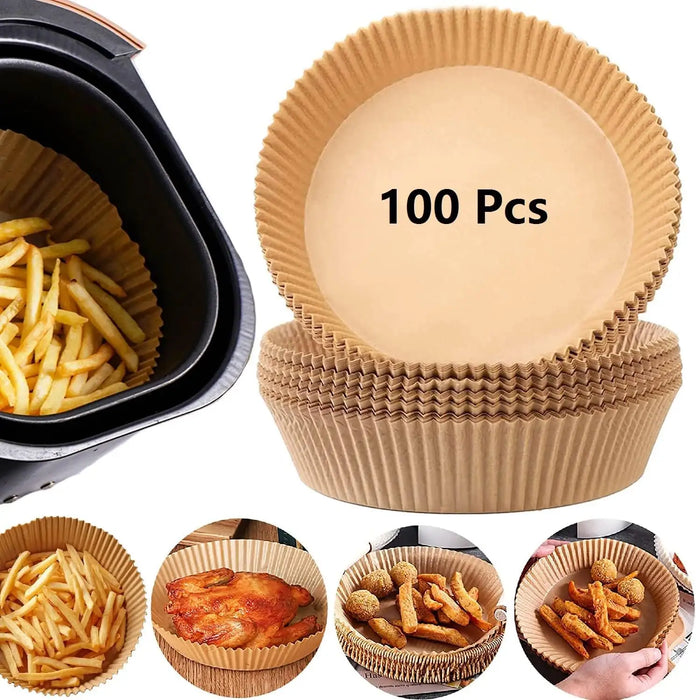 Disposable paper liners for air fryer, 100 pieces