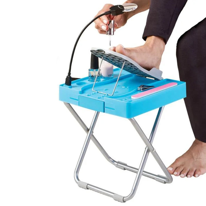 Multifunctional folding foot nail pedicure table