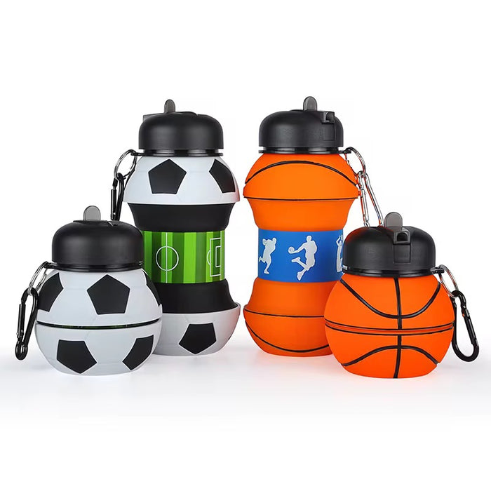 Foldable Water Bottle Soccer Basketball Tennis