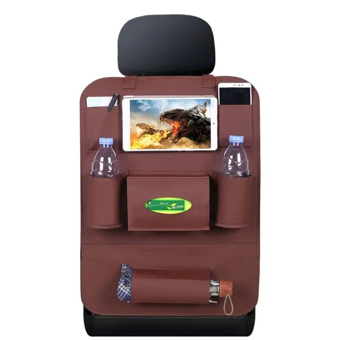 Faux Leather Car Seat Organizer