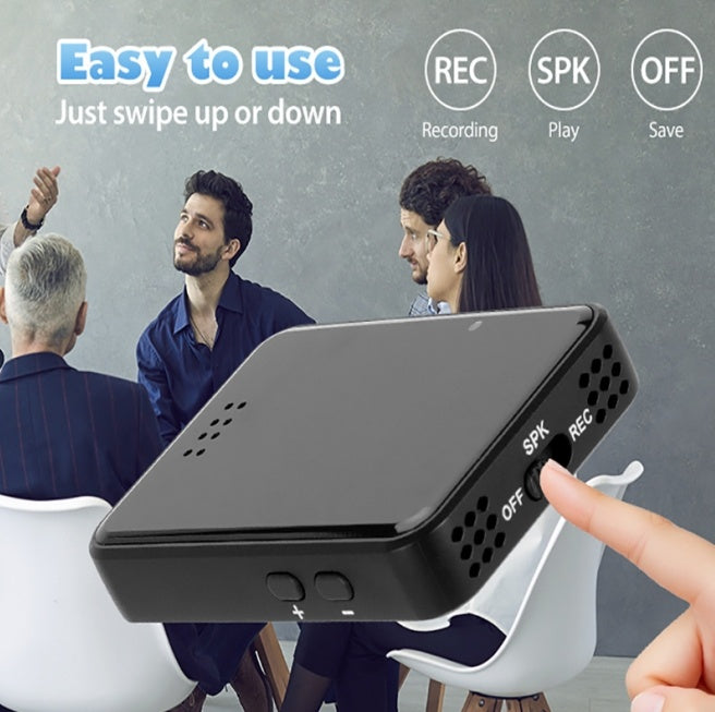 Voice Recorder, Extra-long Standby, Stereo Speaker, Built-in Magnet, Black Mirror
