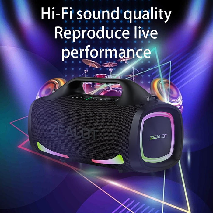 100W Wireless Speaker-24000mAh Battery, IPX5 Waterproof, Loud Stereo Sound And Strong Bass, Perfect For Family, Car, Outdoor, Camping, Party