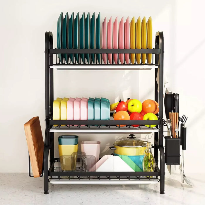 3 Tier Dish Drainer Organizer Dish Dryer
