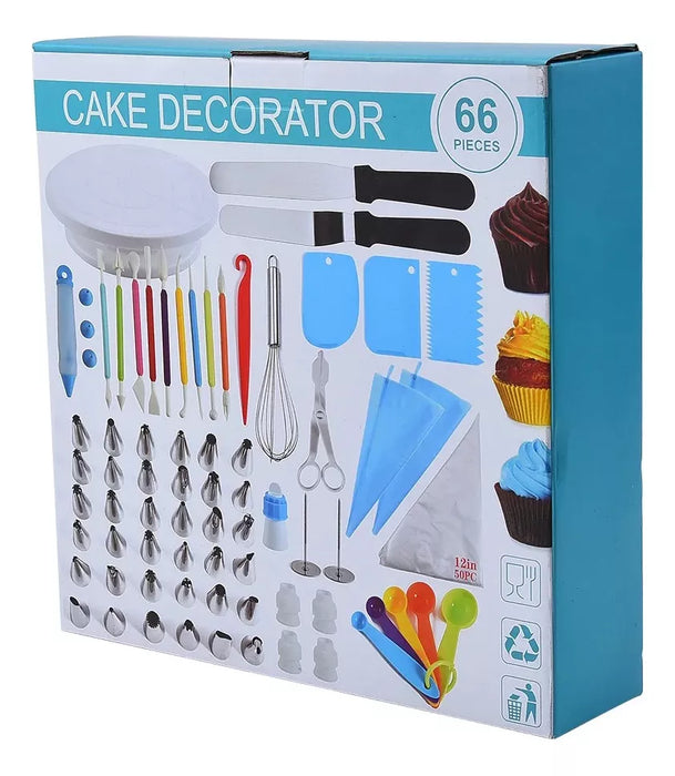 66 Piece Cake Decorating Supplies Kit