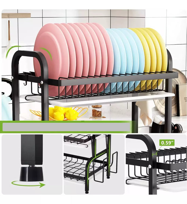3 Tier Dish Drainer Organizer Dish Dryer