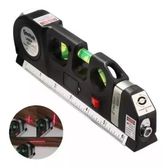 Laser Level With Meter Three Bubbles Multipurpose Aligner