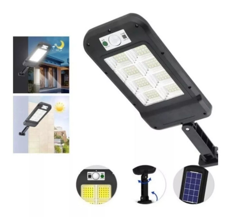 Lámpara Solar Exterior Multimodo Sensor Movimiento 120 Led