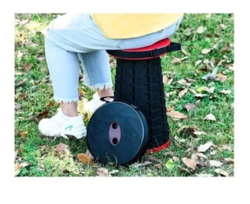 Round Folding Chair Retractable Armchair Resists 130 Kg