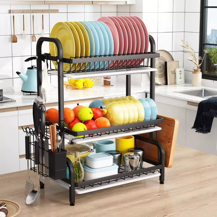 3 Tier Dish Drainer Organizer Dish Dryer
