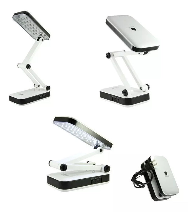 Rechargeable and foldable LED lamp for portable desk