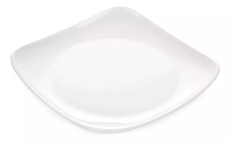 Square Dry Plate Melamine 15cm X6 Units White Color