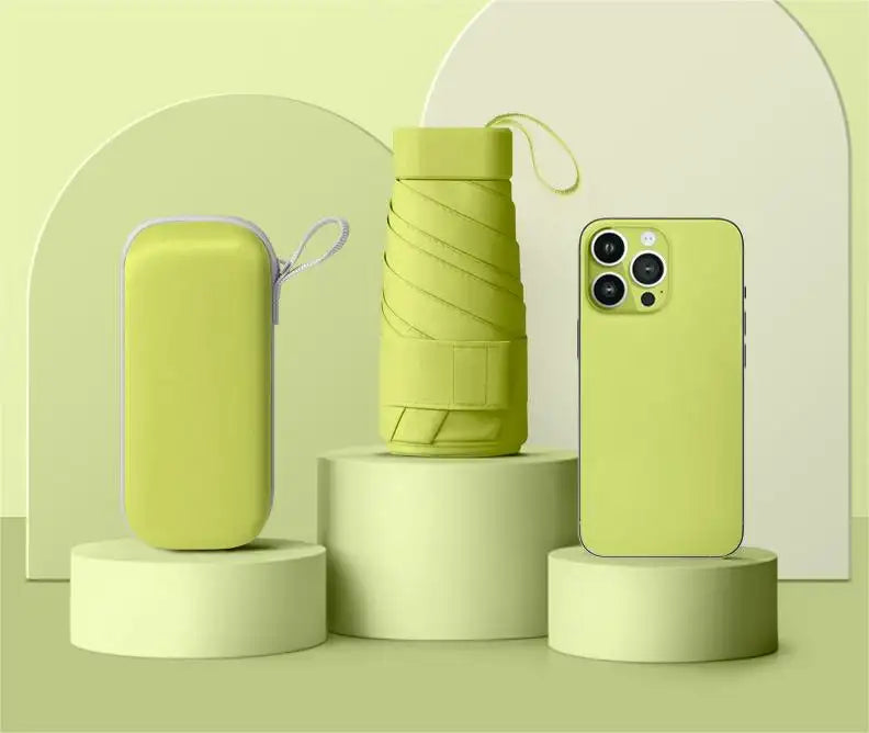 Capsule-Shaped Folding Umbrella Parasol, Mini Portable Umbrella