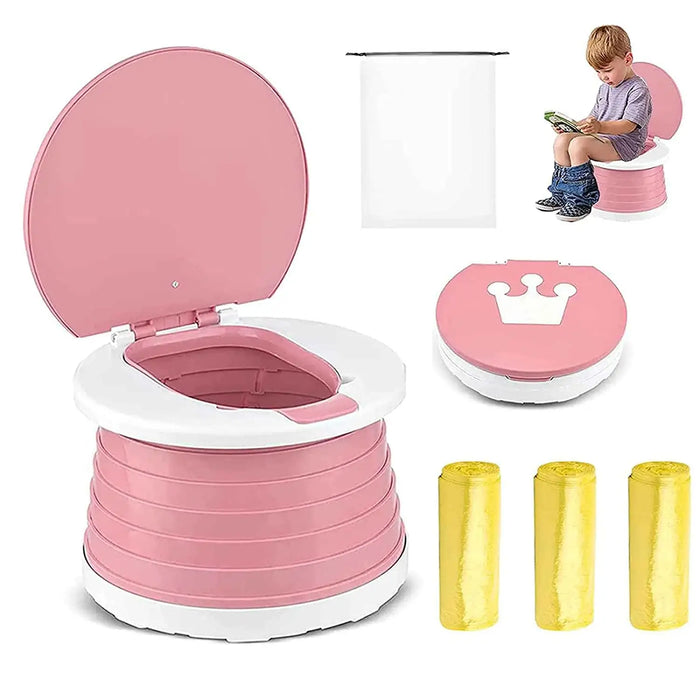Portable Toddler Potty Seat Foldable + One Pack of Bags
