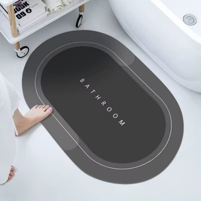 Non-slip absorbent bath foot mat for shower