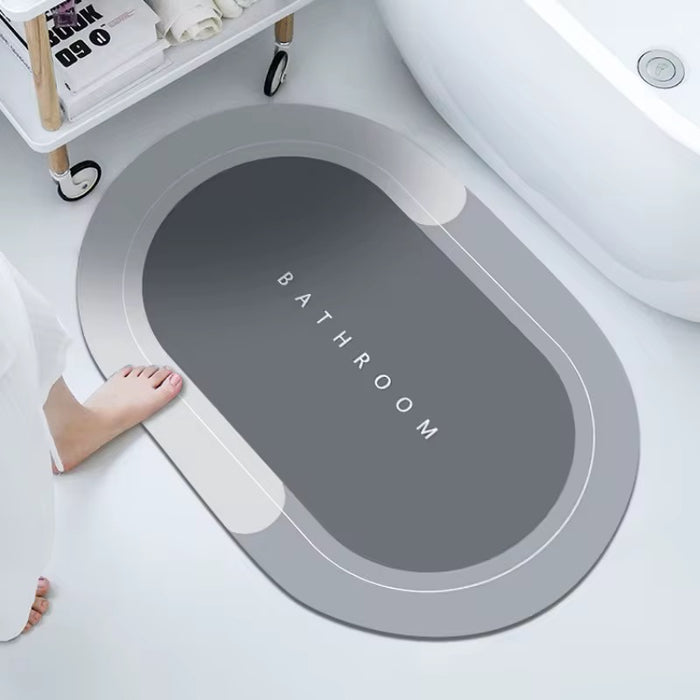 Non-slip absorbent bath foot mat for shower