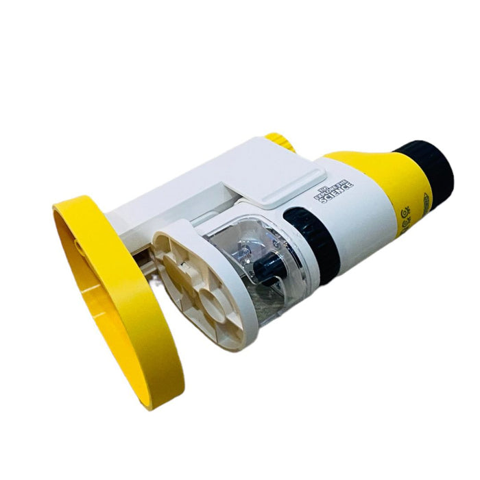 Mini Portable Microscope Optical Zoom Yellow LED Light