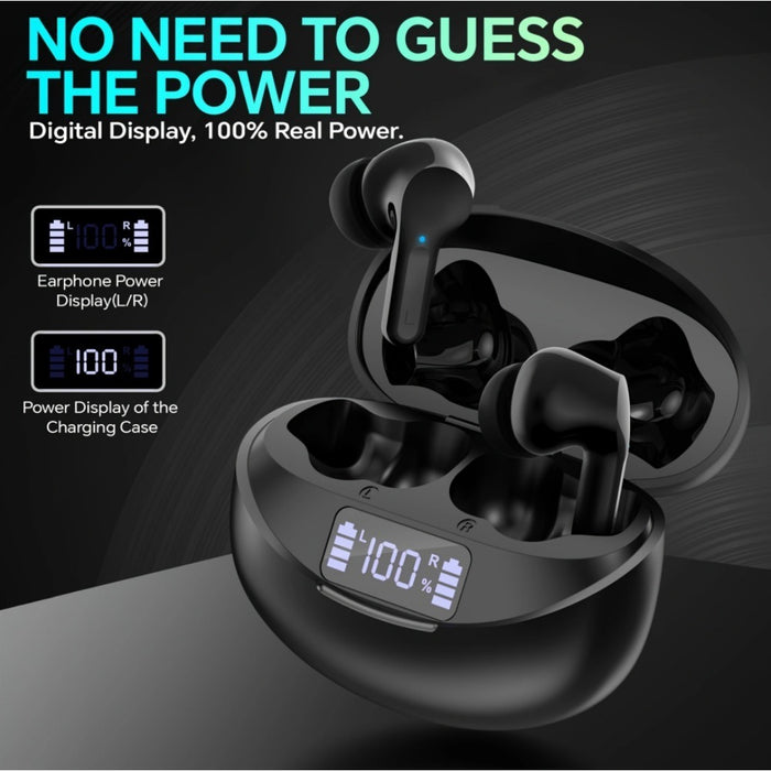 Wireless Bluetooth Headphones With Touch Control Function And Built-in Noise-canceling Microphones