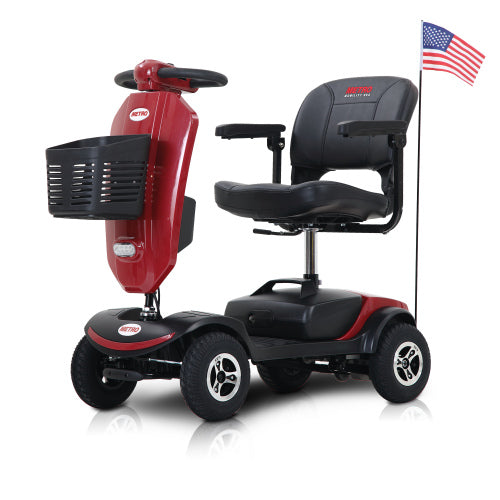 Outdoor compact mobility scooter with windshield 