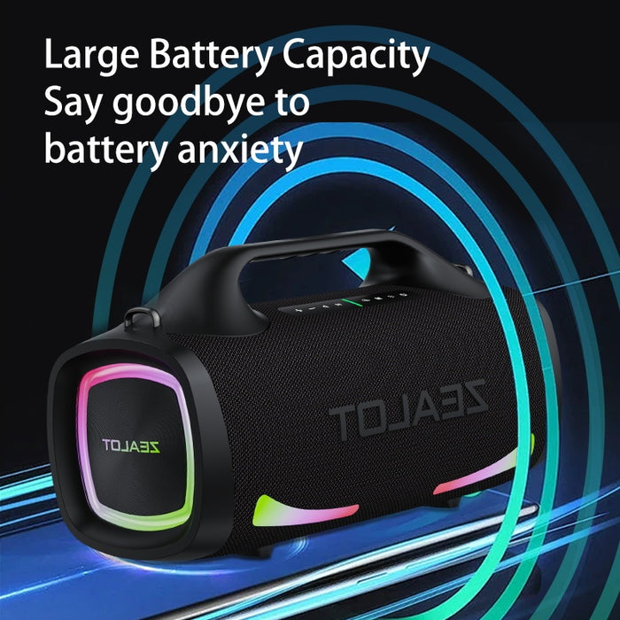 100W Wireless Speaker-24000mAh Battery, IPX5 Waterproof, Loud Stereo Sound And Strong Bass, Perfect For Family, Car, Outdoor, Camping, Party